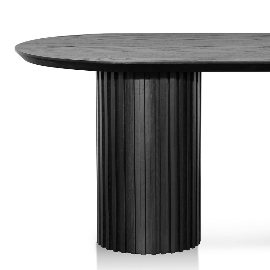 CDT6133-CN  2.2m Wooden Dining Table - Black Oak