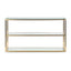 CDT6221-BS 1.4m Glass Console Table - Brushed Gold Base