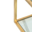 CDT6221-BS 1.4m Glass Console Table - Brushed Gold Base
