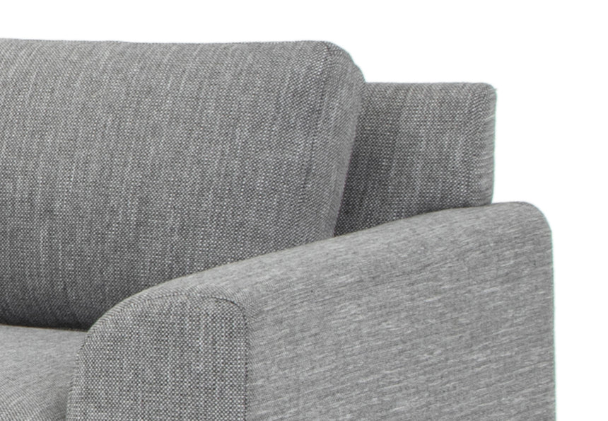 CLC2869-FA 3 Seater Left Chaise Sofa - Graphite Grey with Black Legs