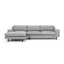 CLC2869-FA 3 Seater Left Chaise Sofa - Graphite Grey with Black Legs