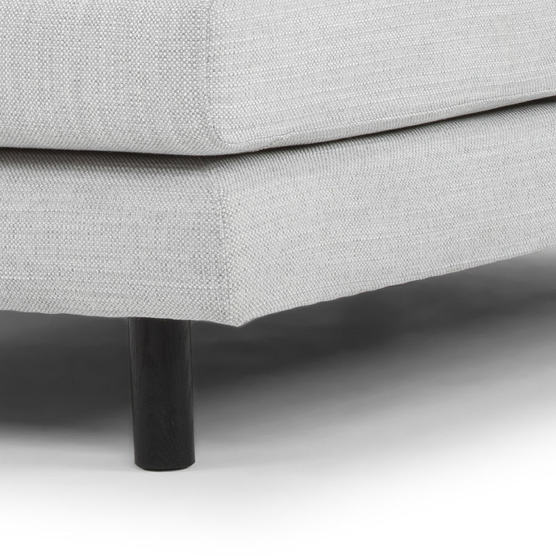 CLC747 3 Seater Left Chaise Sofa - Light Texture Grey - Black legs