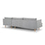 CLC2864-FA 3 Seater With Right Chaise Sofa - Graphite Grey with Natural Legs