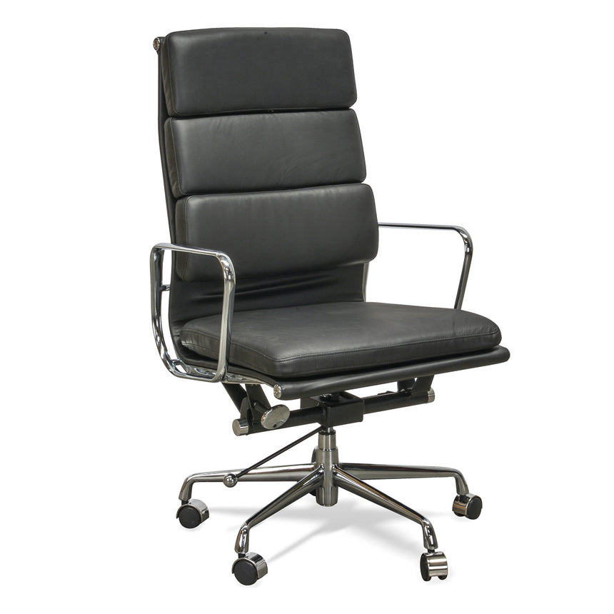 COC104  High Back Office Chair - Black Leather