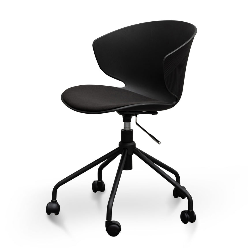 COC6403-YS Low Back Office Chair - Saddle Tan in Black Frame