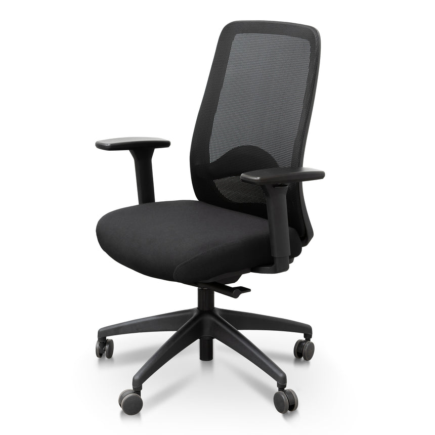 COC6403-YS Low Back Office Chair - Saddle Tan in Black Frame