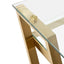 COF2589-BS 120cm Glass Home Office Desk - Brushed Gold Base