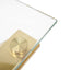 COF2589-BS 120cm Glass Home Office Desk - Brushed Gold Base