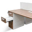 COT089 2 Seater 160cm Walnut Office Desk With Privacy Screen