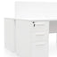 OT092-SN-OT088 2 Seater 160cm Office Desk  With Privacy Screen - White - Upgraded Legs