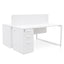 OT092-SN-OT088 2 Seater 160cm Office Desk  With Privacy Screen - White - Upgraded Legs