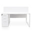 OT092-SN-OT088 2 Seater 160cm Office Desk  With Privacy Screen - White - Upgraded Legs