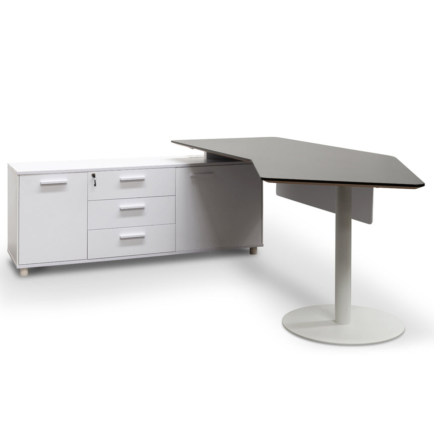 COF8452-KD 1.2m Home Office Desk - Full Black