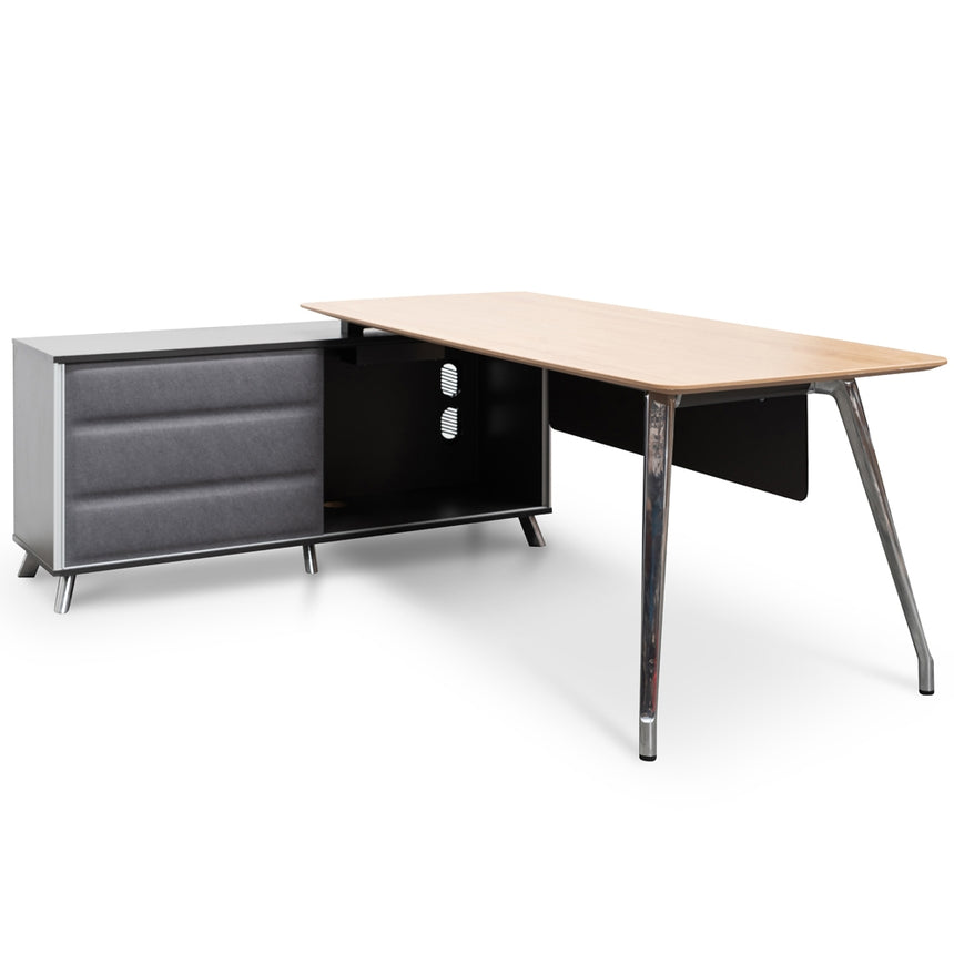 COT8663-NI 1.55m New Elm Home Office Desk - Full Black