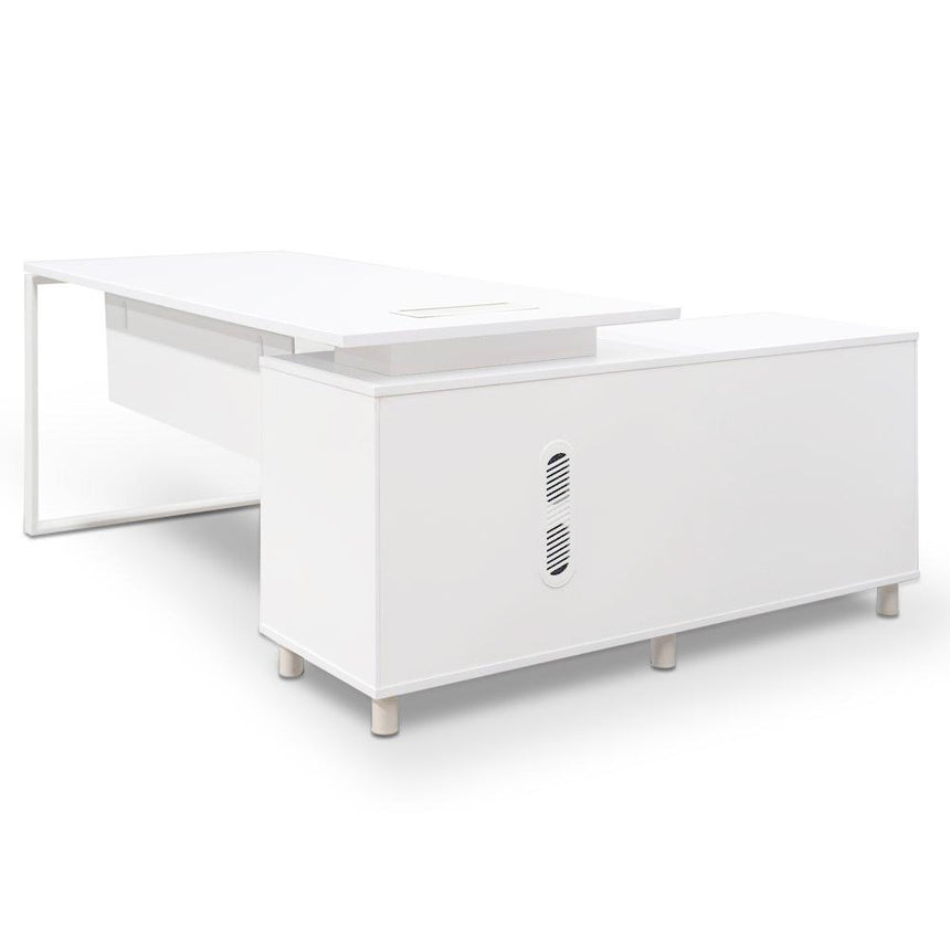 COT2169-SN 180cm Executive Office Desk Left Return - White