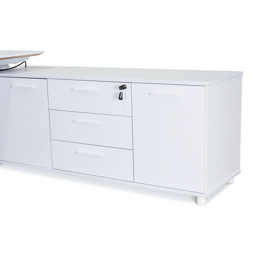 Ex Display - COT396 Executive Office Desk White - Right Return