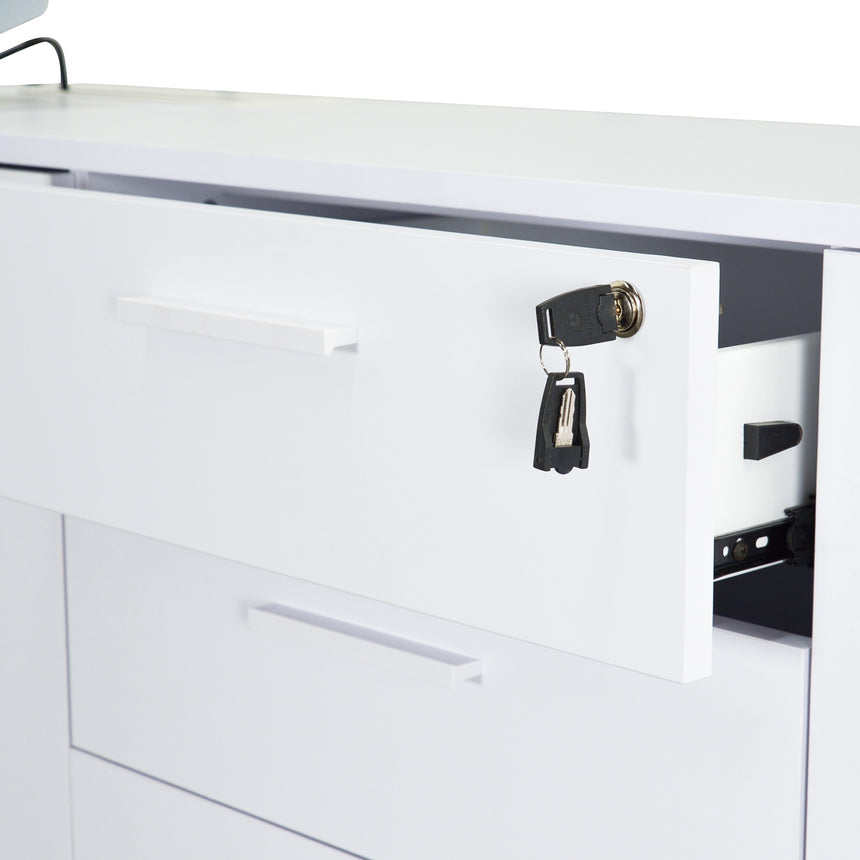 Ex Display - COT396 Executive Office Desk White - Right Return