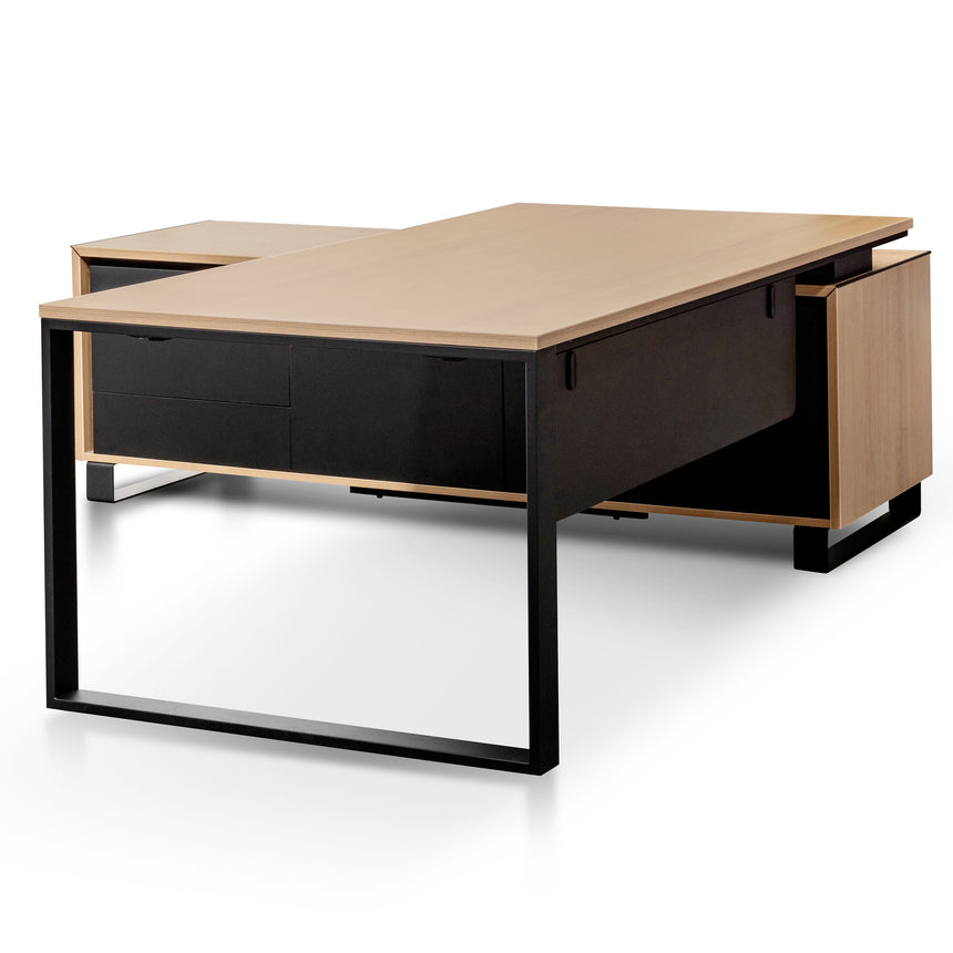 COT6107-SN - 2.3m Left Return Office Desk - Natural