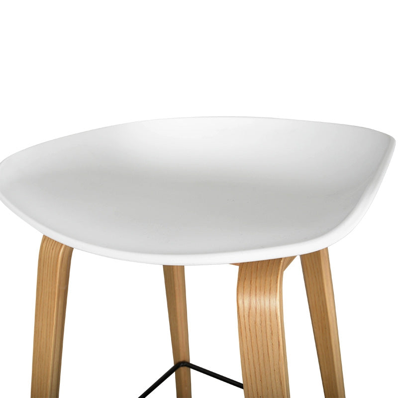 CBS2005-SD 65cm Bar Stool in White And Natural