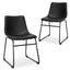 CDC2084-SE Industrial Dining Chair - Black PU (Set of 2)