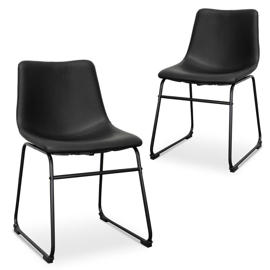 CDC8603-FH Black Dining Chair - Clay Grey