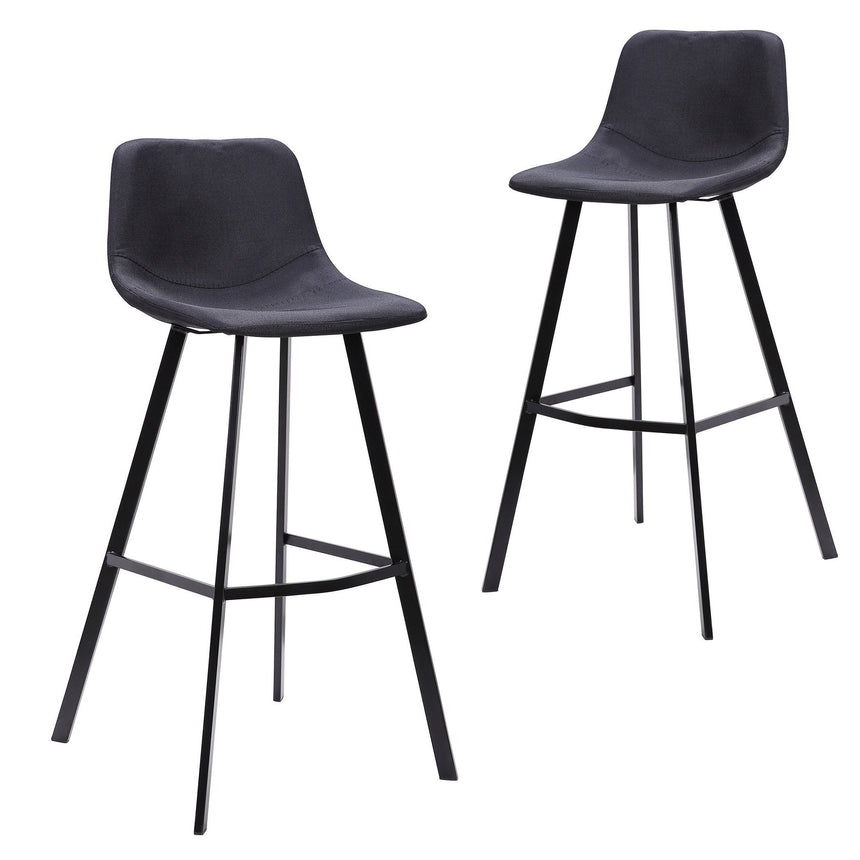 CBS10125-FH Fabric Bar Stool - Full Black