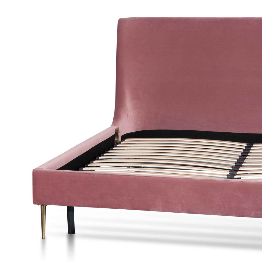 CBD6286-MI Queen Bed Frame - Blush Peach Velvet