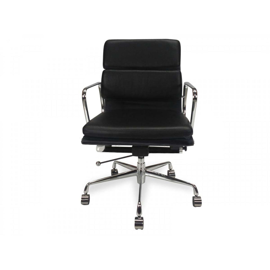 COC103 Low Back Office Chair - Black Leather