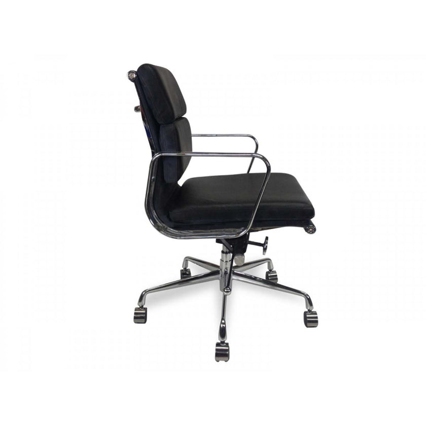 COC103 Low Back Office Chair - Black Leather