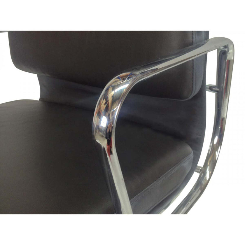 COC103 Low Back Office Chair - Black Leather