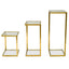 CST2358-KS Glass Side Table - Gold Base  (Set of 3)