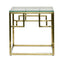 CST2426-BS Side Table - Glass Top - Brushed Gold Base