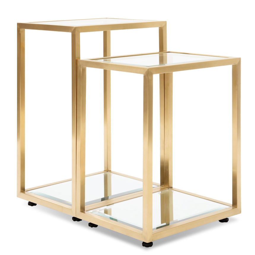 CCF2428-BS  50cm Side Table - Brushed Gold Base