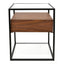 CST311WAL-IG Glass Side Table - Walnut