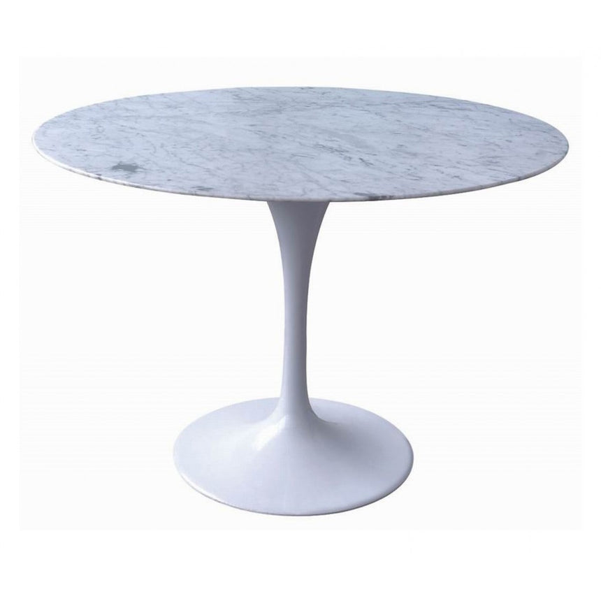 CDT351A Marble Dining Table 120cm - Aluminium