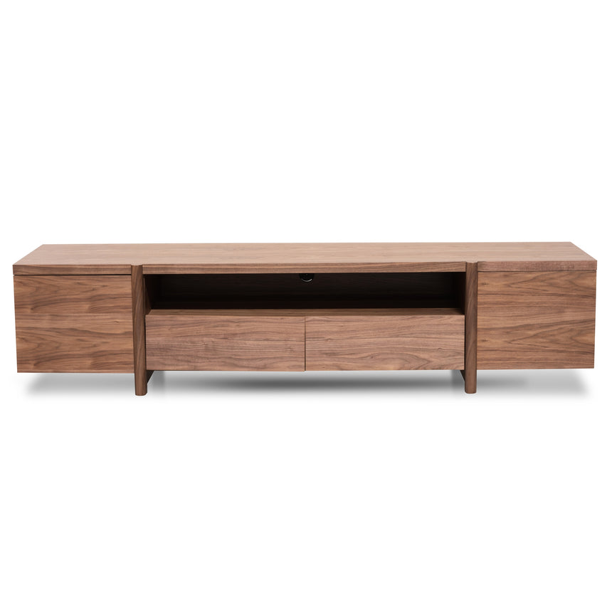 CTV2610-BB Lowline 2.1m Entertainment TV Unit In Walnut - Timber Legs