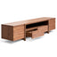 CTV2610-BB Lowline 2.1m Entertainment TV Unit In Walnut - Timber Legs