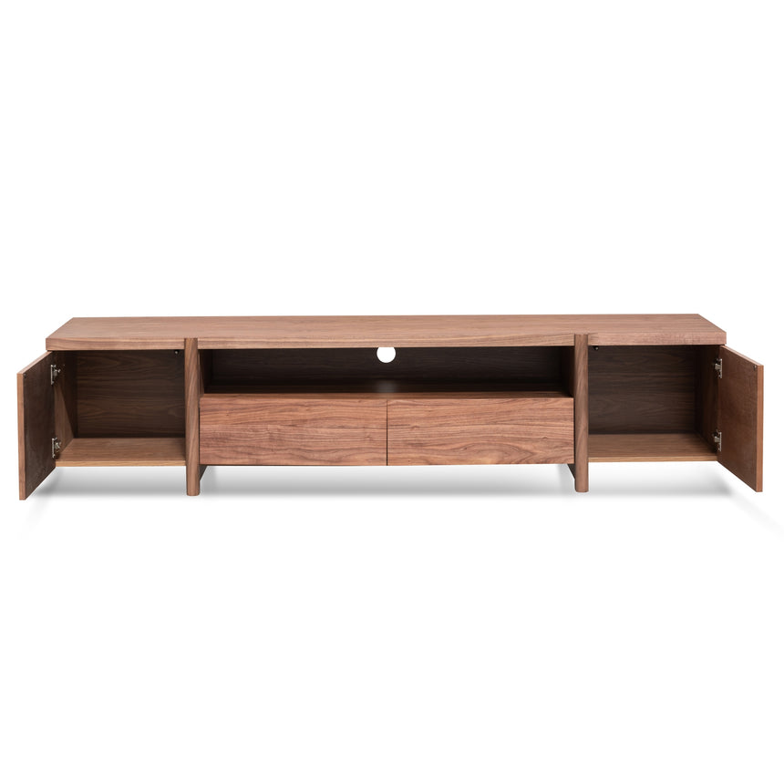 CTV2610-BB Lowline 2.1m Entertainment TV Unit In Walnut - Timber Legs