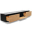 CTV2632-BB 2.3m TV Unit - Black with Natural Drawers