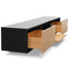 CTV2632-BB 2.3m TV Unit - Black with Natural Drawers