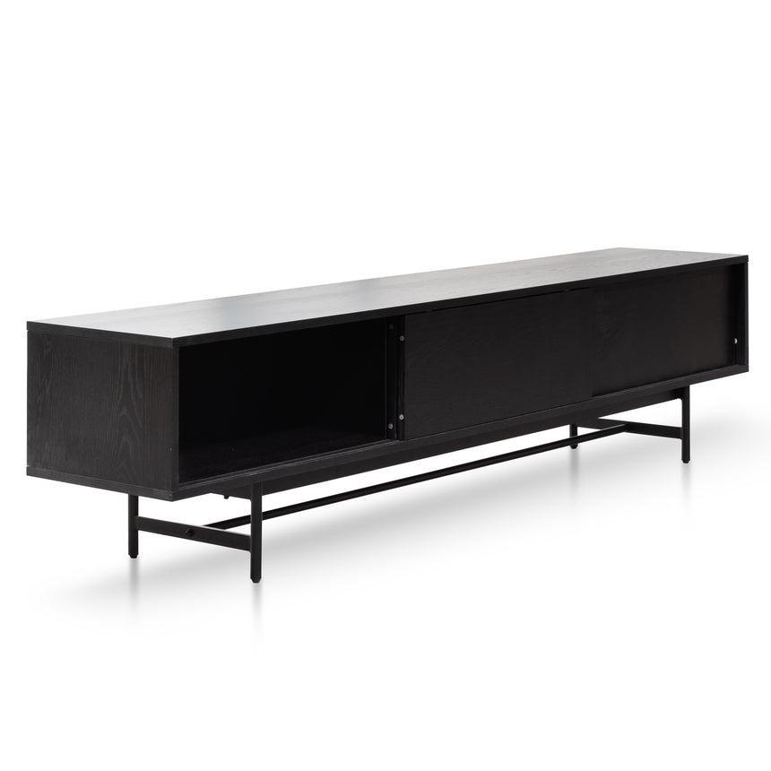 CTV6052-KD 2.1m Wooden Entertainment TV Unit - Full Black